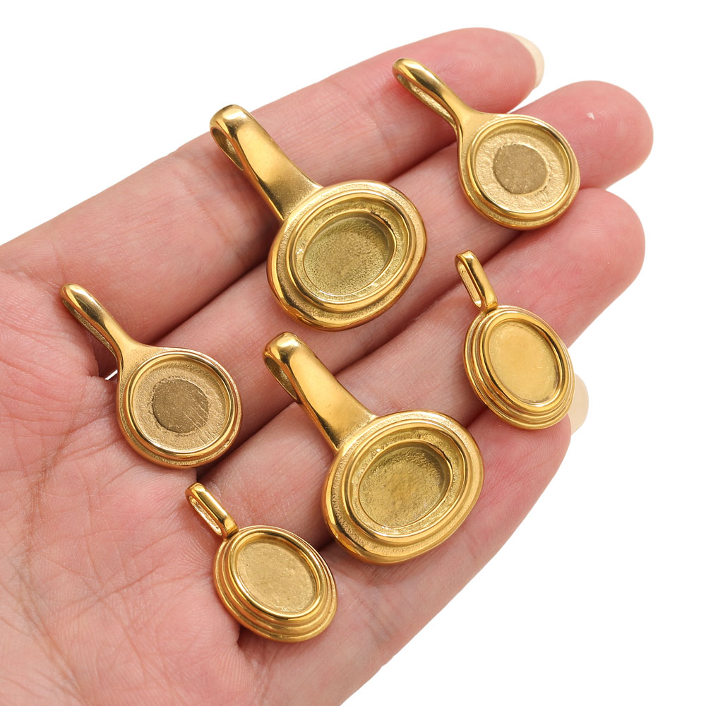 5pcs Stainless Steel Round Ova - Resin Craft Projects のレビューと価格
