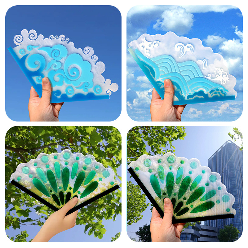 DIY Chinese Folding Fan Silico - Resin Ocean Wave Mold のレビューと価格