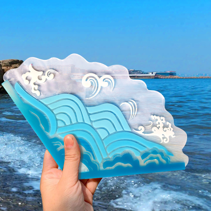 DIY Chinese Folding Fan Silico - Resin Ocean Wave Mold のレビューと価格
