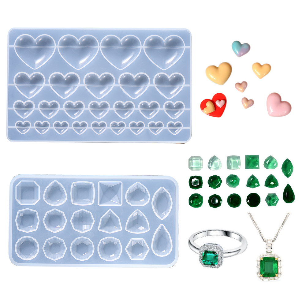 Love Heart Silicone Mold Jewel - Flower Preservation Resin のレビューと価格