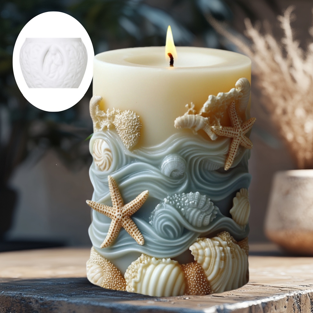 DIY Ocean style relief cylindr - Resin Ocean Wave Mold のレビューと価格