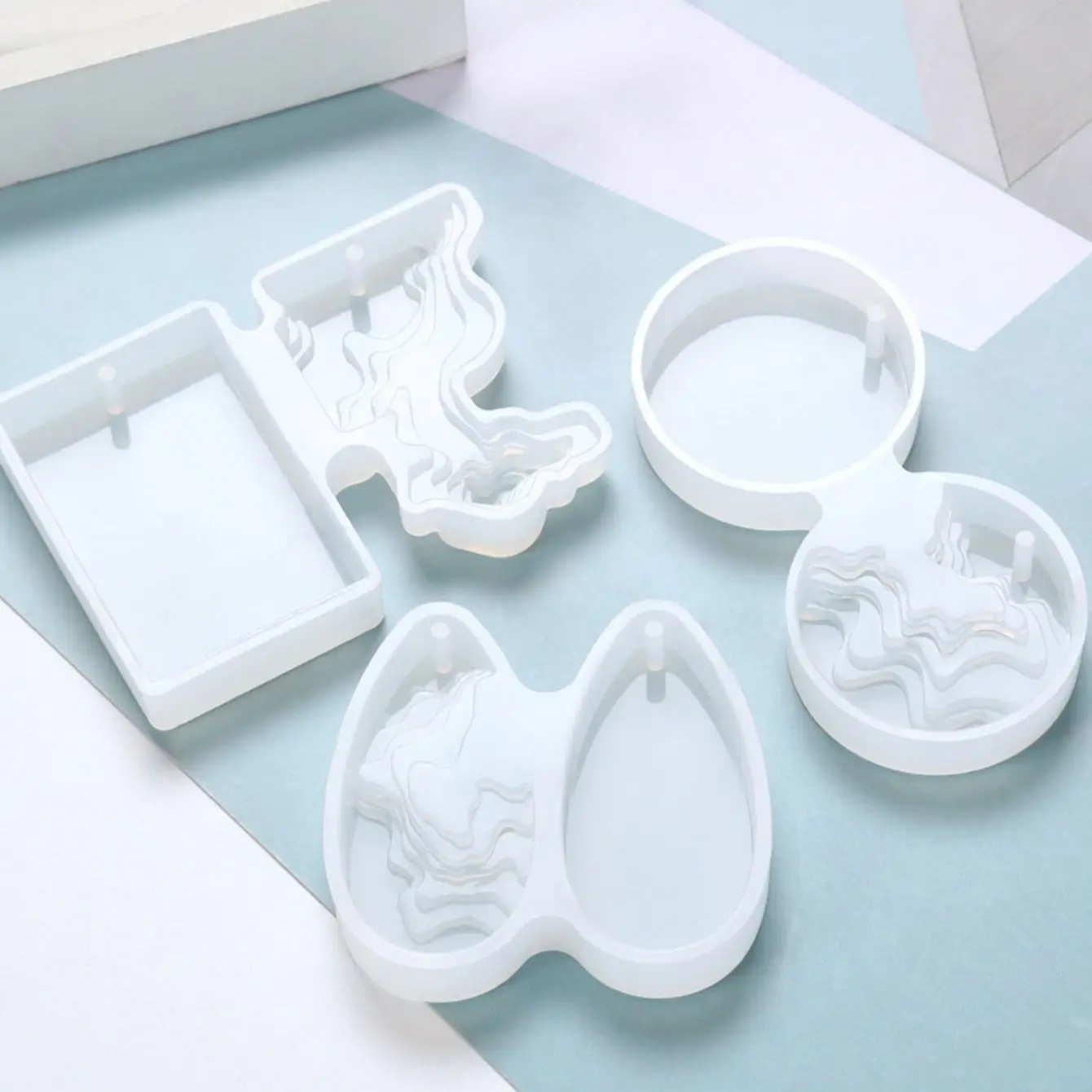 Round Water Drop Handmade DIY  - Resin Ocean Wave Mold のレビューと価格
