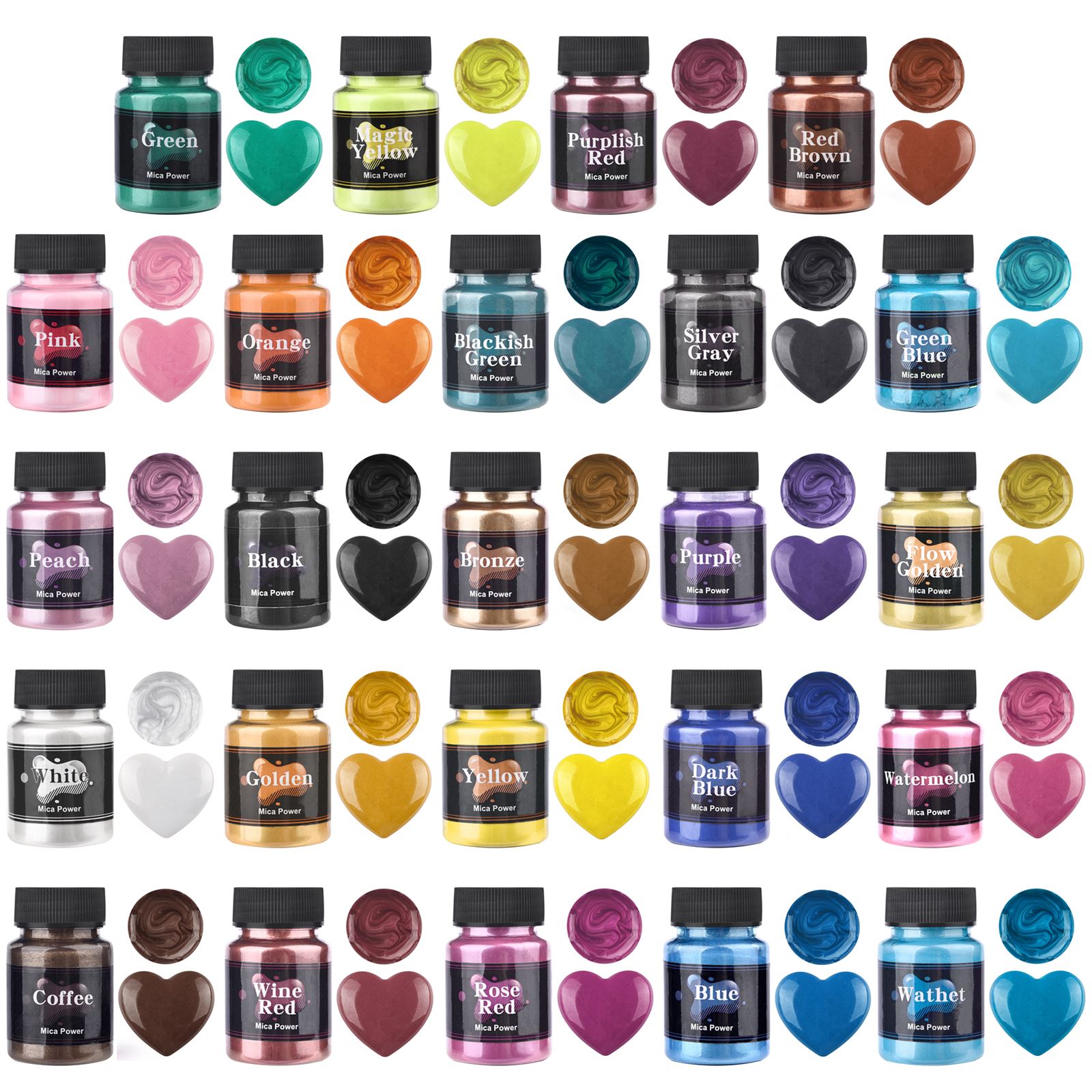 50ml 24 Colors Resin Pearl Pow - Resin Pigment Set のレビューと価格