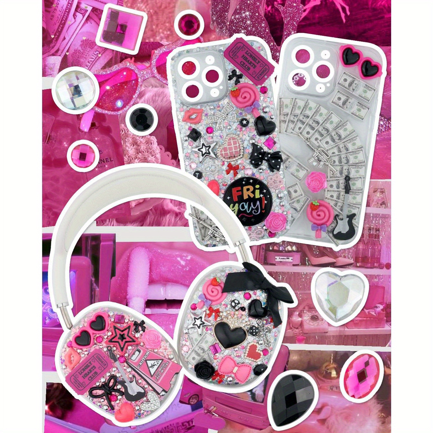 2380 Pcs DIY Jewelry Charm Mix - Resin Craft Kit のレビューと価格