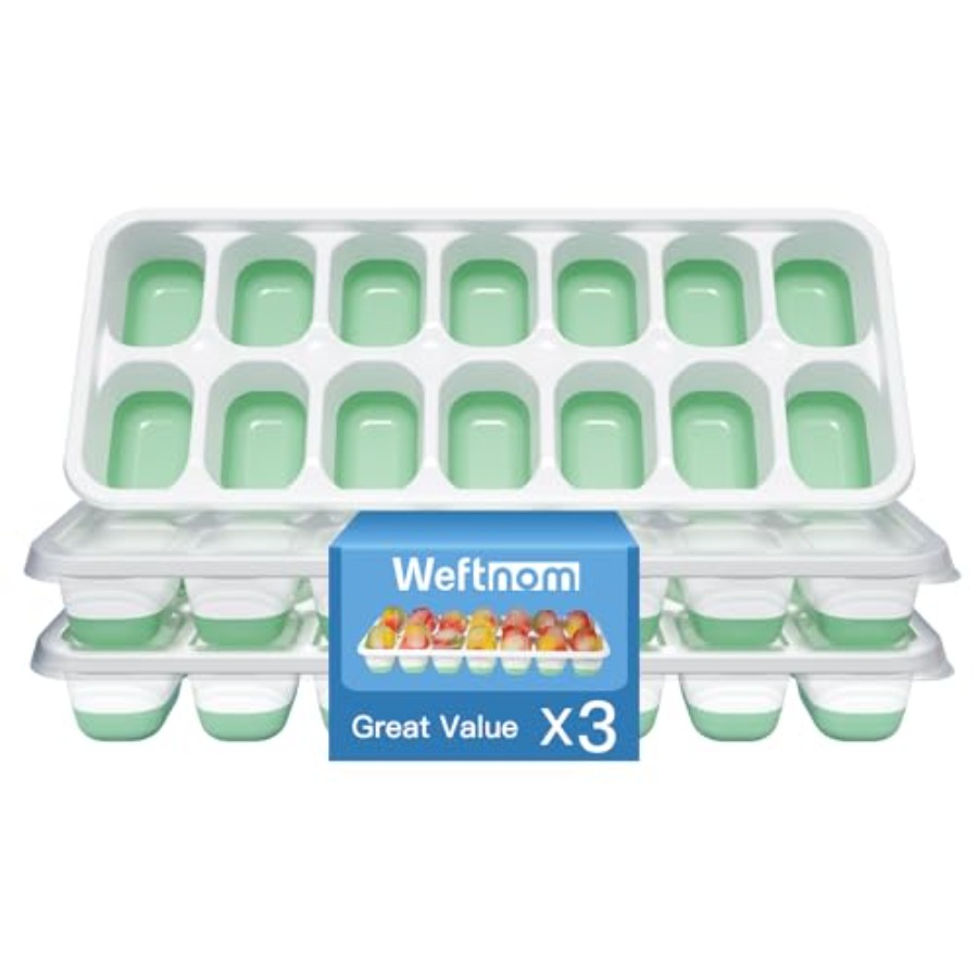 Ice Cube Tray with Lid, 3 Pack - Silicone Mold Tray のレビューと価格