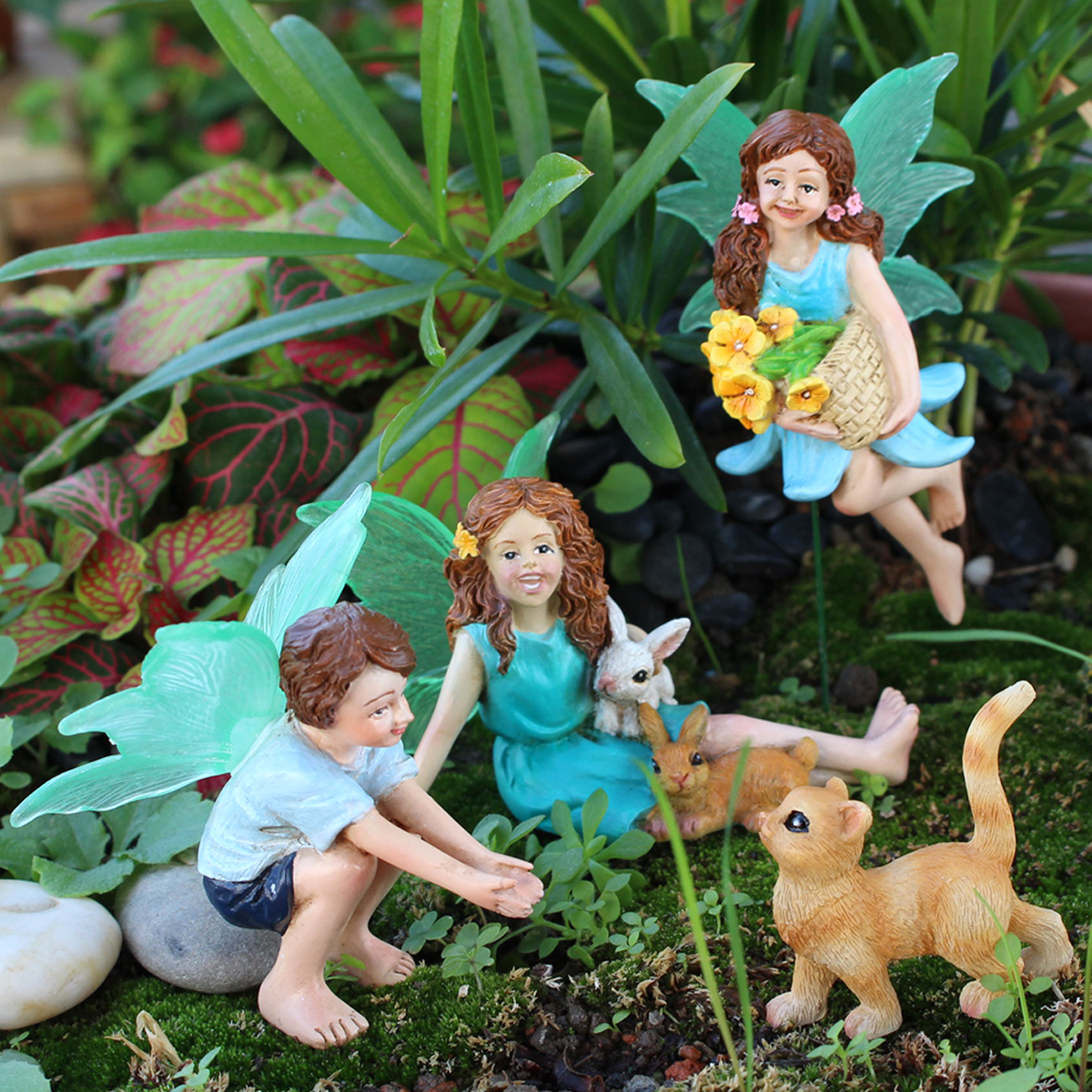 4pc Flower Fairy and Animal Pa - Resin Craft Ideas のレビューと価格