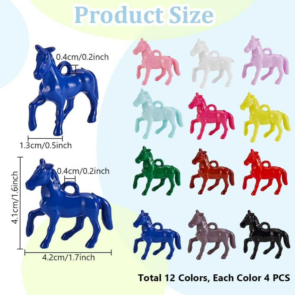 48pcs Opaque Acrylic Pendants  - Resin Craft Kit のレビューと価格
