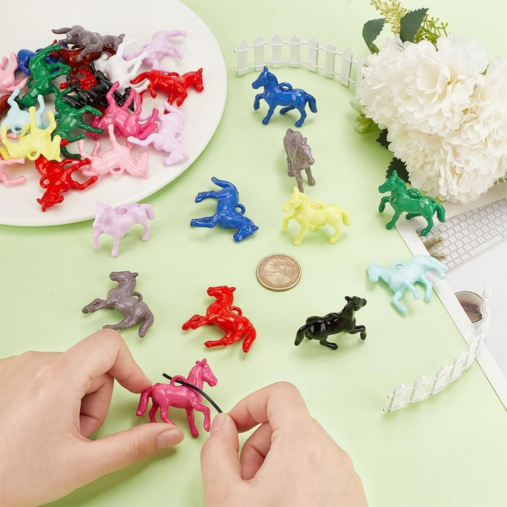 48pcs Opaque Acrylic Pendants  - Resin Craft Kit のレビューと価格