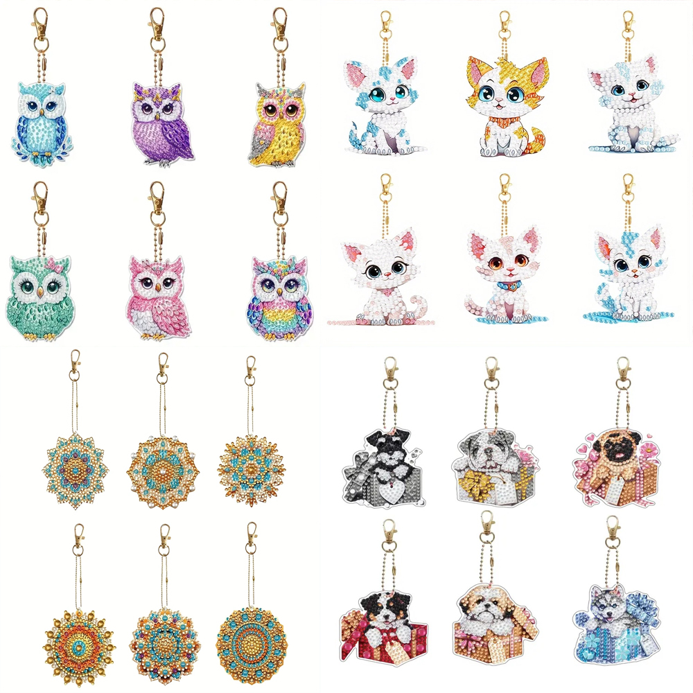 6-piece/set DIY Diamond Keycha - Resin Craft Ideas のレビューと価格