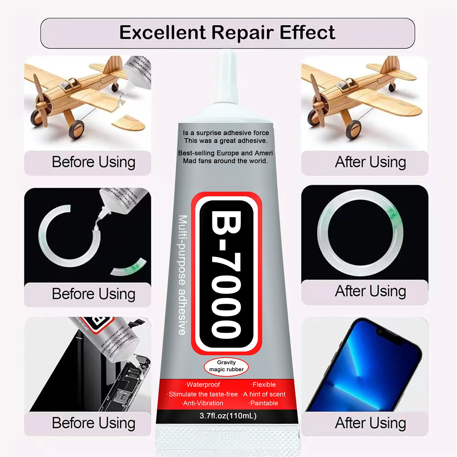 Super Glue B-7000 Loolifl 1-10 - Resin Craft Projects のレビューと価格