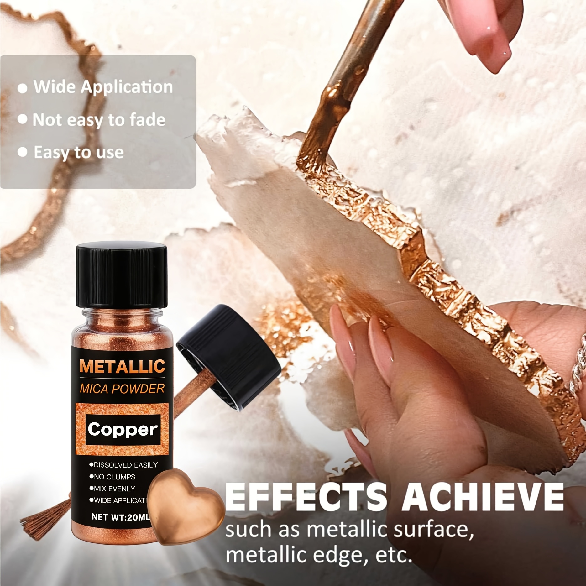 Metallic Mica Powder, Brushed  - Resin Pigment Set のレビューと価格