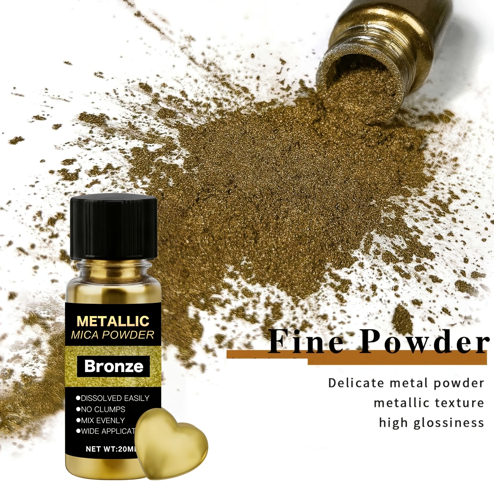 Metallic Mica Powder, Brushed  - Resin Pigment Set のレビューと価格
