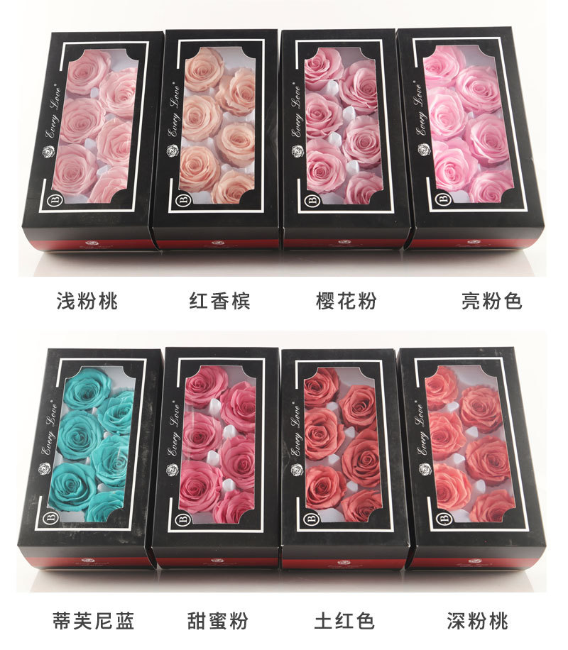6pcs Eternal Rose Flower Heads - Dried Flower Bulk のレビューと価格