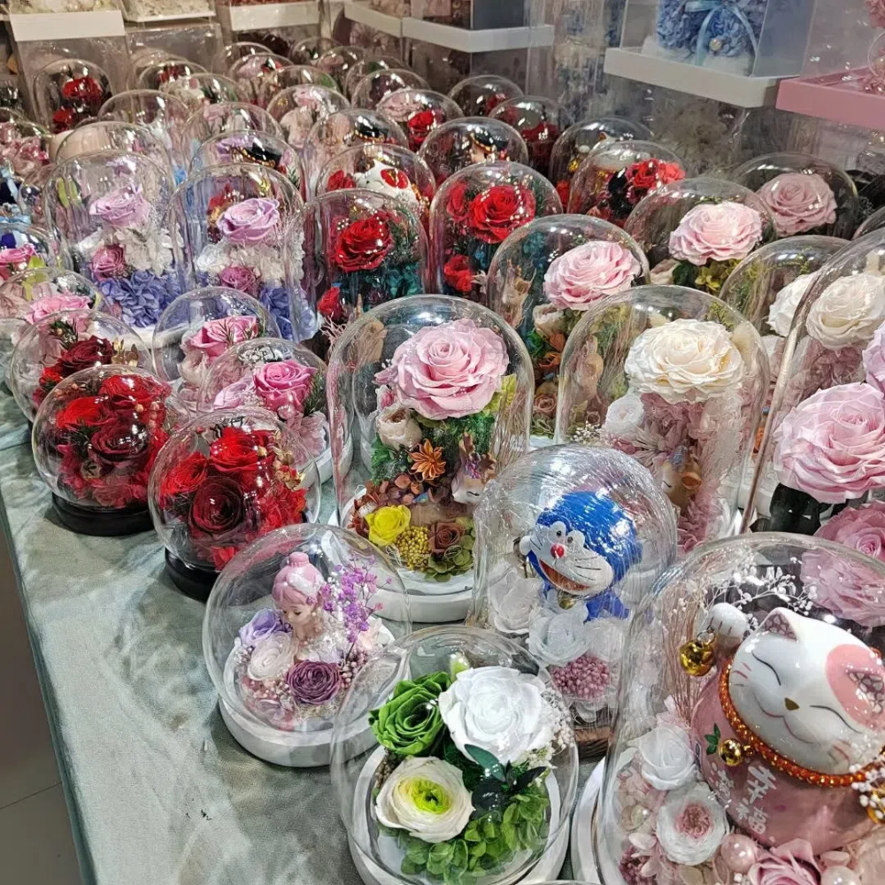 6pcs Eternal Rose Flower Heads - Dried Flower Bulk のレビューと価格
