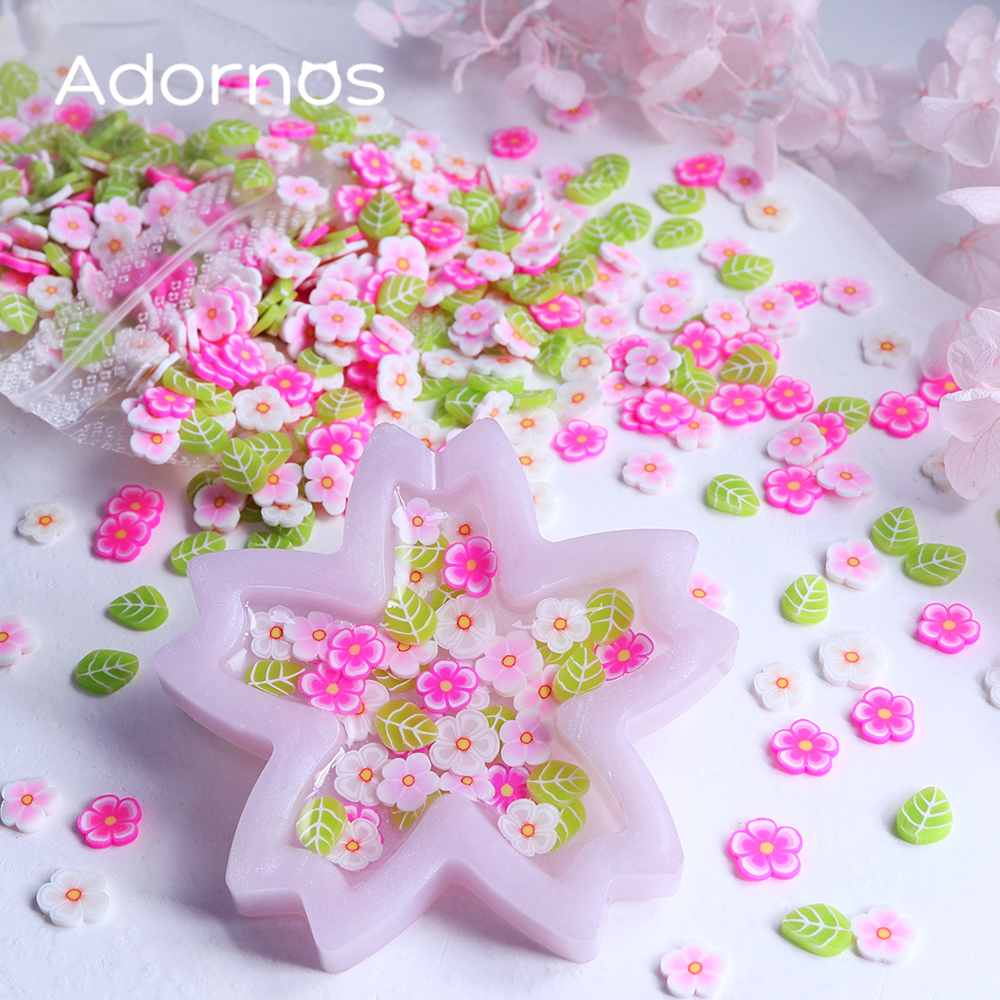 10g Pink Flowers Polymer Clay  - Resin Craft Ideas のレビューと価格
