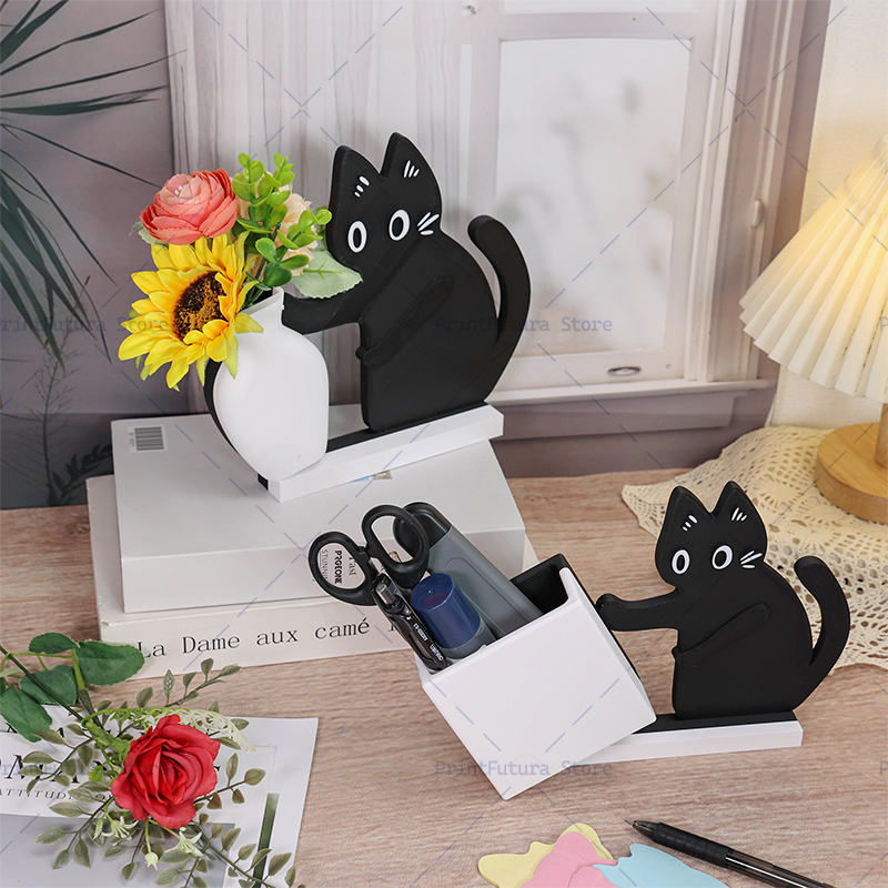 3D Printed Naughty Kitten Vase - Dried Flower Bulk のレビューと価格