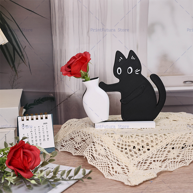 3D Printed Naughty Kitten Vase - Dried Flower Bulk のレビューと価格