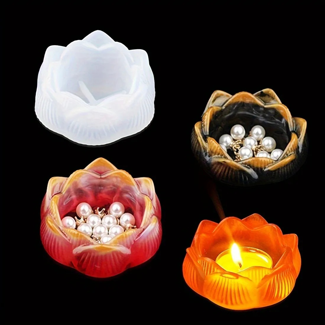 1pc DIY Lotus Flower Silicone  - Flower Preservation Resin のレビューと価格