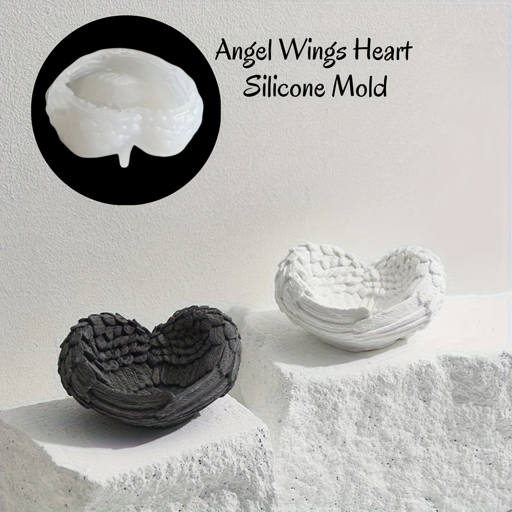 1pc Angel Wing Heart Silicone  - Resin Craft Ideas のレビューと価格