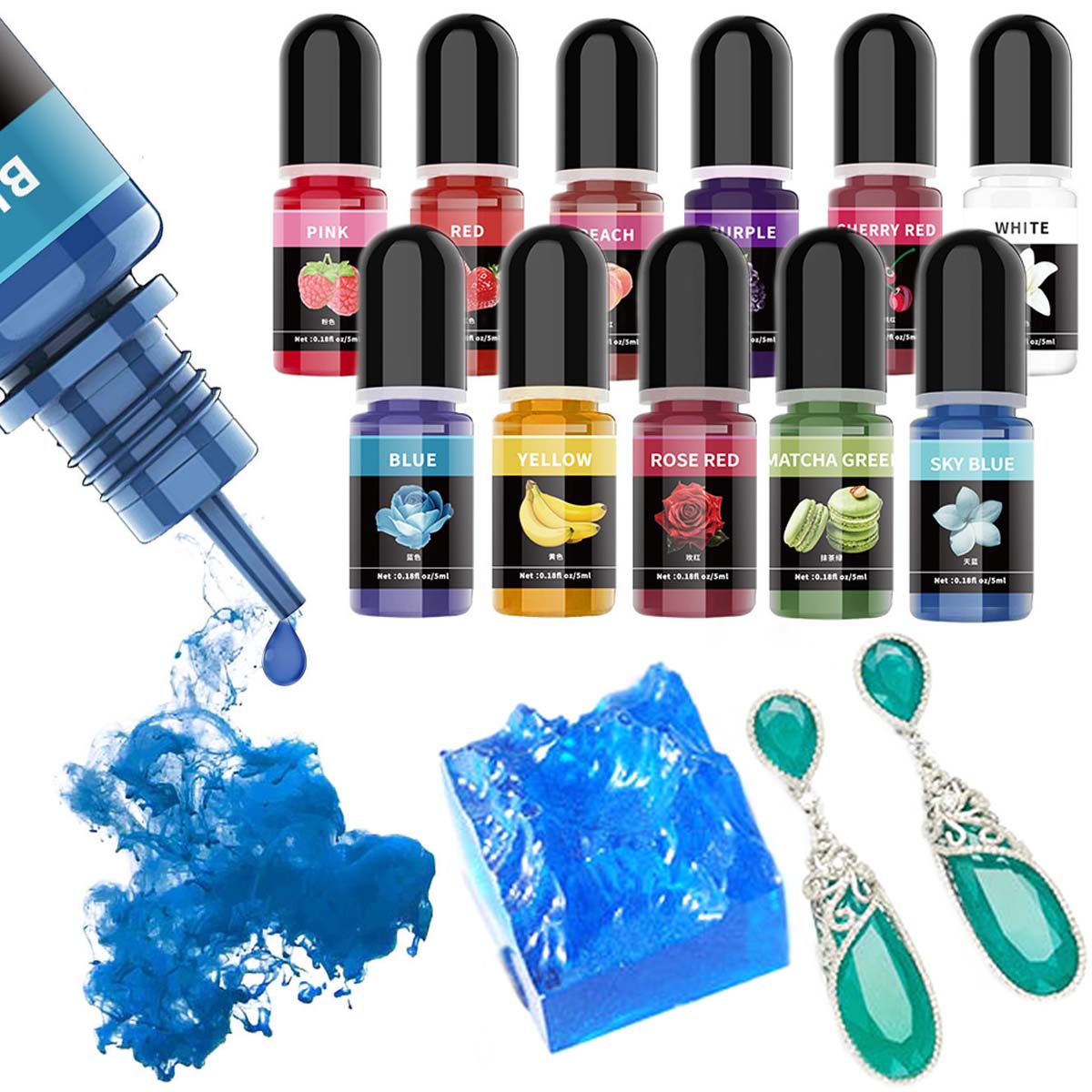 5ml/Bottle Epoxy Resin Pigment - Resin Pigment Set のレビューと価格