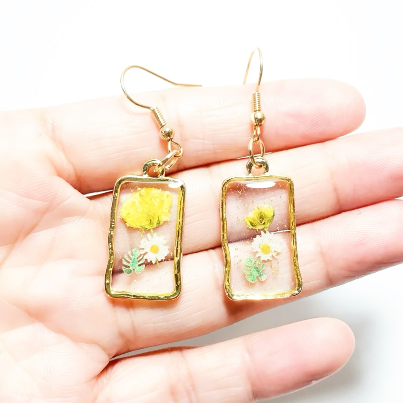 Dried Flower Earrings Heart Re - Dried Flower Bulk のレビューと価格