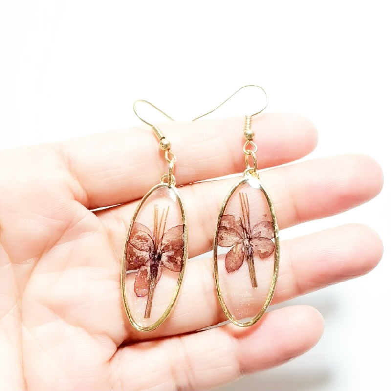 Dried Flower Earrings Heart Re - Dried Flower Bulk のレビューと価格