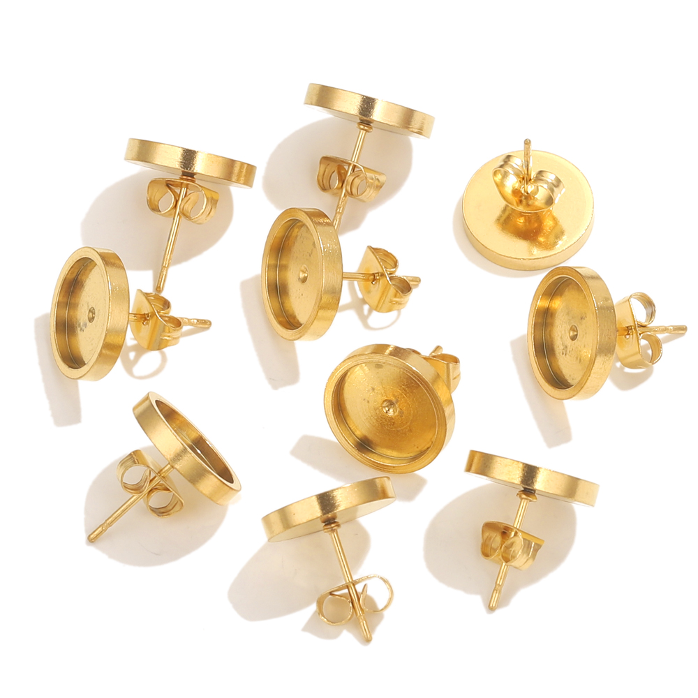 10pcs Stainless Steel Gold Ear - Resin Craft Kit のレビューと価格