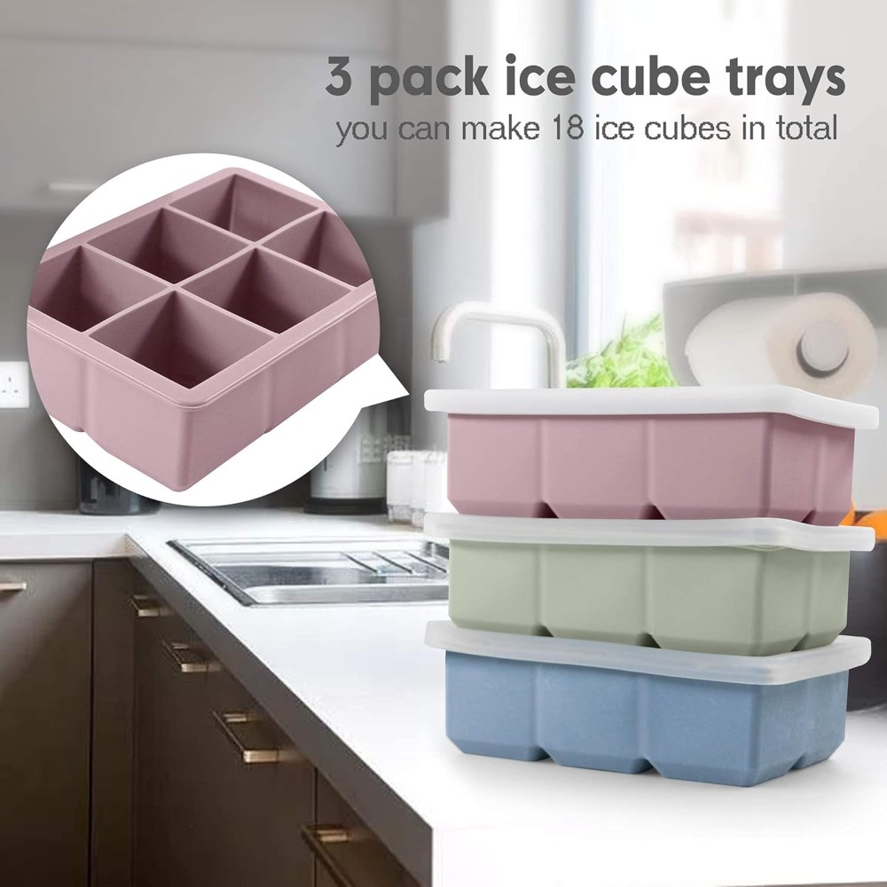 Large Silicone Ice Cube Trays  - Silicone Mold Tray のレビューと価格